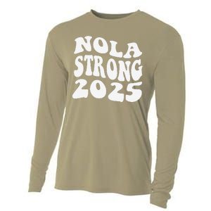 Nola Strong 2025 Never Forget New Orleans Funny Groovy Cooling Performance Long Sleeve Crew