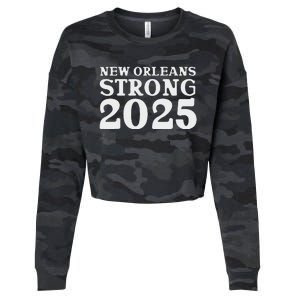 Nola Strong 2025 Never Forget New Orleans Cropped Pullover Crew