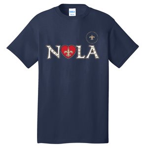 Nola Strong 2025 Rednew Orleans Support Tall T-Shirt