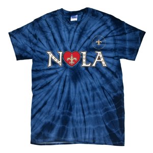 Nola Strong 2025 Rednew Orleans Support Tie-Dye T-Shirt