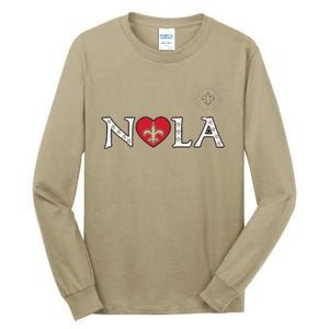 Nola Strong 2025 Rednew Orleans Support Tall Long Sleeve T-Shirt