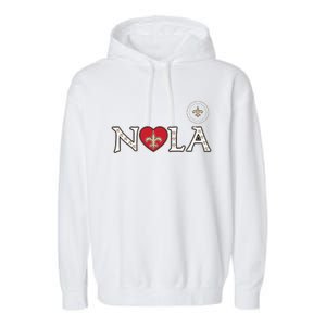 Nola Strong 2025 Rednew Orleans Support Garment-Dyed Fleece Hoodie