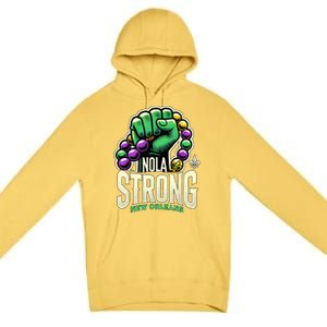 Nola Strong 2025 Mardi Gras Beads Unity For Louisiana Premium Pullover Hoodie