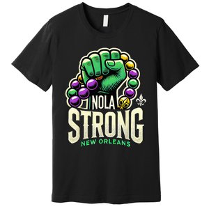 Nola Strong 2025 Mardi Gras Beads Unity For Louisiana Premium T-Shirt