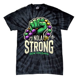 Nola Strong 2025 Mardi Gras Beads Unity For Louisiana Tie-Dye T-Shirt