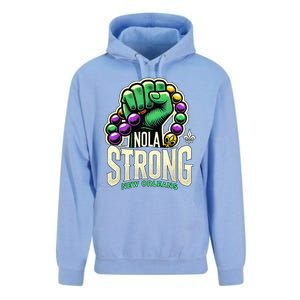 Nola Strong 2025 Mardi Gras Beads Unity For Louisiana Unisex Surf Hoodie