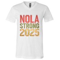 Nola Strong 2025 New Orleans Resilient Community Pride V-Neck T-Shirt