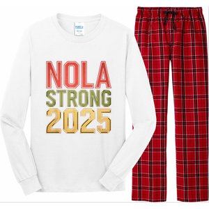 Nola Strong 2025 New Orleans Resilient Community Pride Long Sleeve Pajama Set