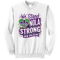 Nola Strong 2025 Support New Orleans Colorful Fleurdelis Sweatshirt