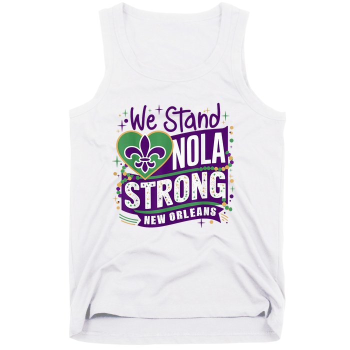 Nola Strong 2025 Support New Orleans Colorful Fleurdelis Tank Top