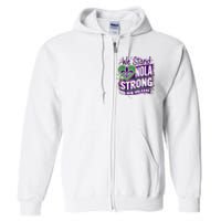 Nola Strong 2025 Support New Orleans Colorful Fleurdelis Full Zip Hoodie