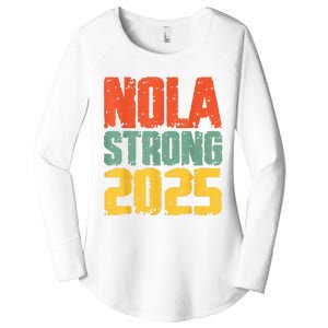 Nola Strong 2025 Support Women's Perfect Tri Tunic Long Sleeve Shirt