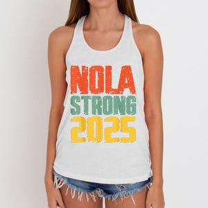 Nola Strong 2025 Support Women's Knotted Racerback Tank