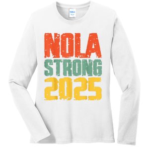 Nola Strong 2025 Support Ladies Long Sleeve Shirt