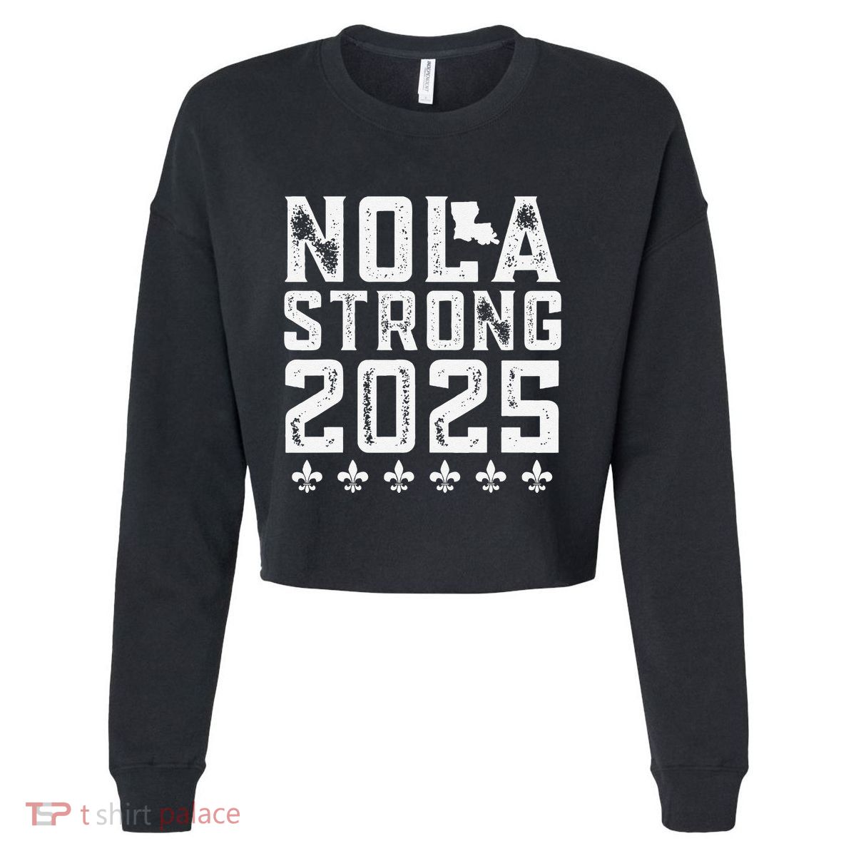 Nola Strong 2025 New Orleans Resilient Community Pride Cropped Pullover Crew