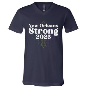 Nola Strong 2025 New Orleans Support V-Neck T-Shirt