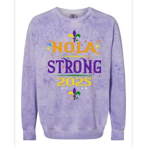 Nola Strong 2025 New Orleans Resilient Community Pride Colorblast Crewneck Sweatshirt