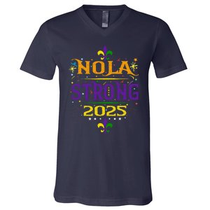 Nola Strong 2025 New Orleans Resilient Community Pride V-Neck T-Shirt