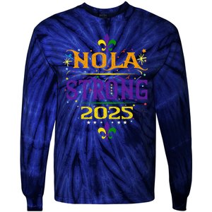 Nola Strong 2025 New Orleans Resilient Community Pride Tie-Dye Long Sleeve Shirt