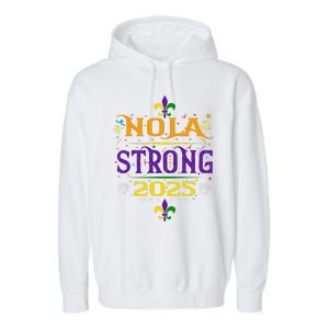 Nola Strong 2025 New Orleans Resilient Community Pride Garment-Dyed Fleece Hoodie