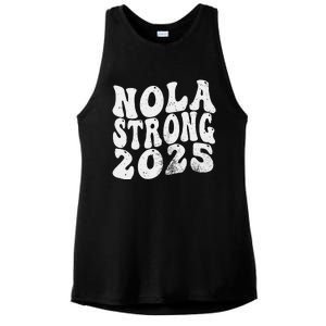 Nola Strong 2025 Rednew Orleans Support Ladies PosiCharge Tri-Blend Wicking Tank