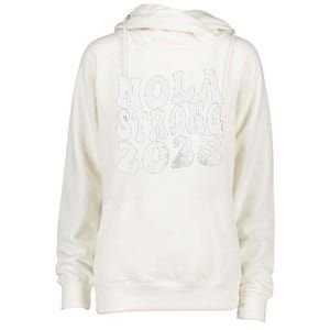 Nola Strong 2025 Rednew Orleans Support Womens Funnel Neck Pullover Hood