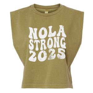 Nola Strong 2025 Rednew Orleans Support Garment-Dyed Women's Muscle Tee