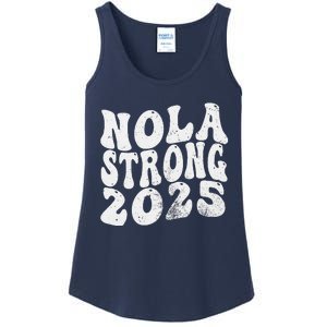 Nola Strong 2025 Rednew Orleans Support Ladies Essential Tank