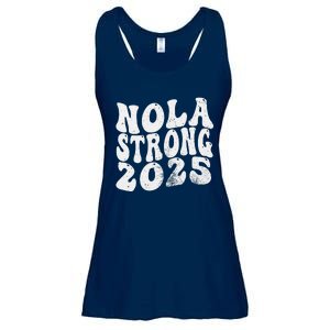 Nola Strong 2025 Rednew Orleans Support Ladies Essential Flowy Tank