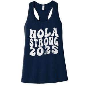 Nola Strong 2025 Rednew Orleans Support Women's Racerback Tank