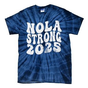 Nola Strong 2025 Rednew Orleans Support Tie-Dye T-Shirt