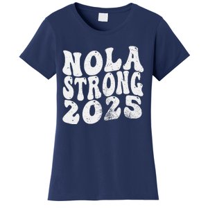 Nola Strong 2025 Rednew Orleans Support Women's T-Shirt