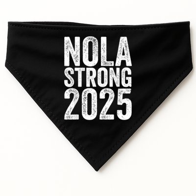 Nola Strong 2025 Red New Orleans Support USA-Made Doggie Bandana