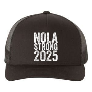 Nola Strong 2025 Red New Orleans Support Yupoong Adult 5-Panel Trucker Hat