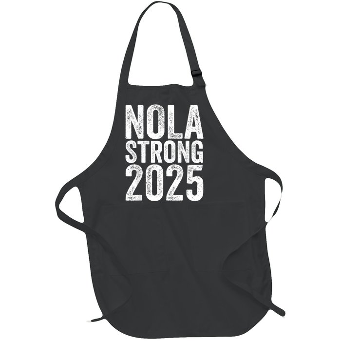 Nola Strong 2025 Red New Orleans Support Full-Length Apron With Pockets