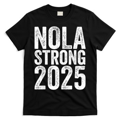 Nola Strong 2025 Red New Orleans Support T-Shirt