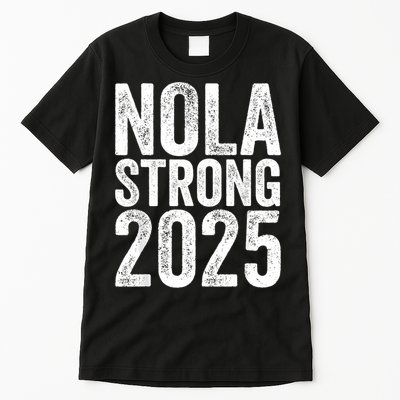 Nola Strong 2025 Red New Orleans Support Tall T-Shirt