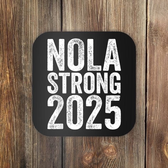 Nola Strong 2025 Red New Orleans Support Coaster