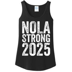 Nola Strong 2025 Red New Orleans Support Ladies Essential Tank