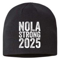 Nola Strong 2025 Red New Orleans Support Sustainable Beanie