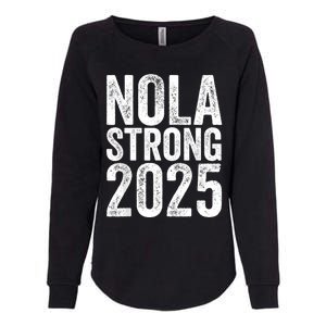 Nola Strong 2025 Red New Orleans Support Womens California Wash Sweatshirt