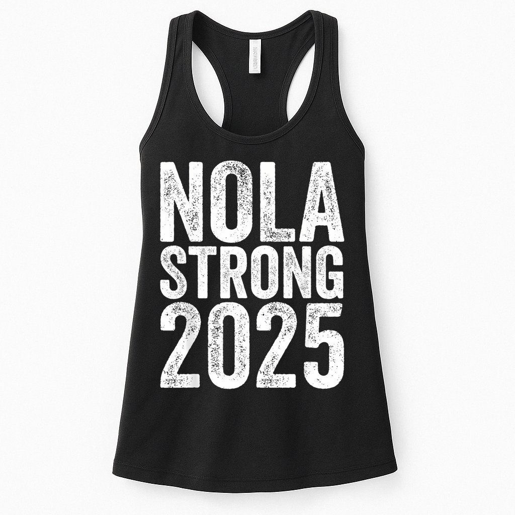 Nola Strong 2025 Red New Orleans Support Womens Tank Top