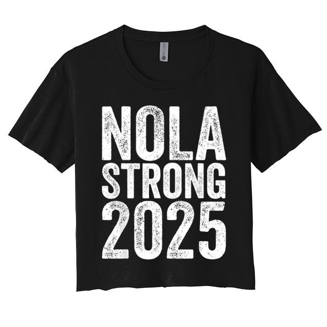 Nola Strong 2025 Red New Orleans Support Crop Top