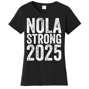 Nola Strong 2025 Red New Orleans Support Women's T-Shirt