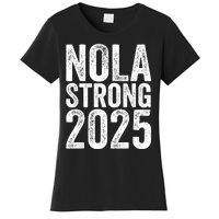 Nola Strong 2025 Red New Orleans Support Women's T-Shirt