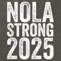 Nola Strong 2025 Red New Orleans Support Cotton Canvas Backpack