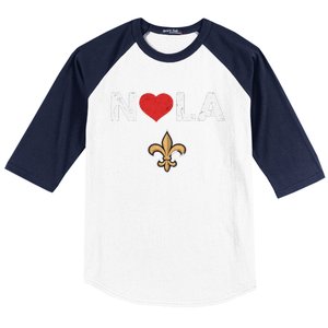 Nola Strong 2025 New Orleans Support Baseball Sleeve Shirt