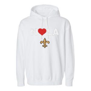 Nola Strong 2025 New Orleans Support Garment-Dyed Fleece Hoodie