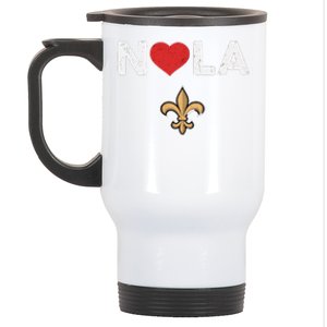 Nola Strong 2025 New Orleans Support Stainless Steel Travel Mug