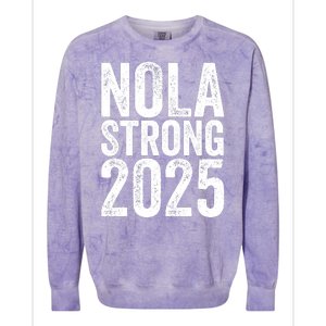 Nola Strong 2025 Never Forget New Orleans Colorblast Crewneck Sweatshirt